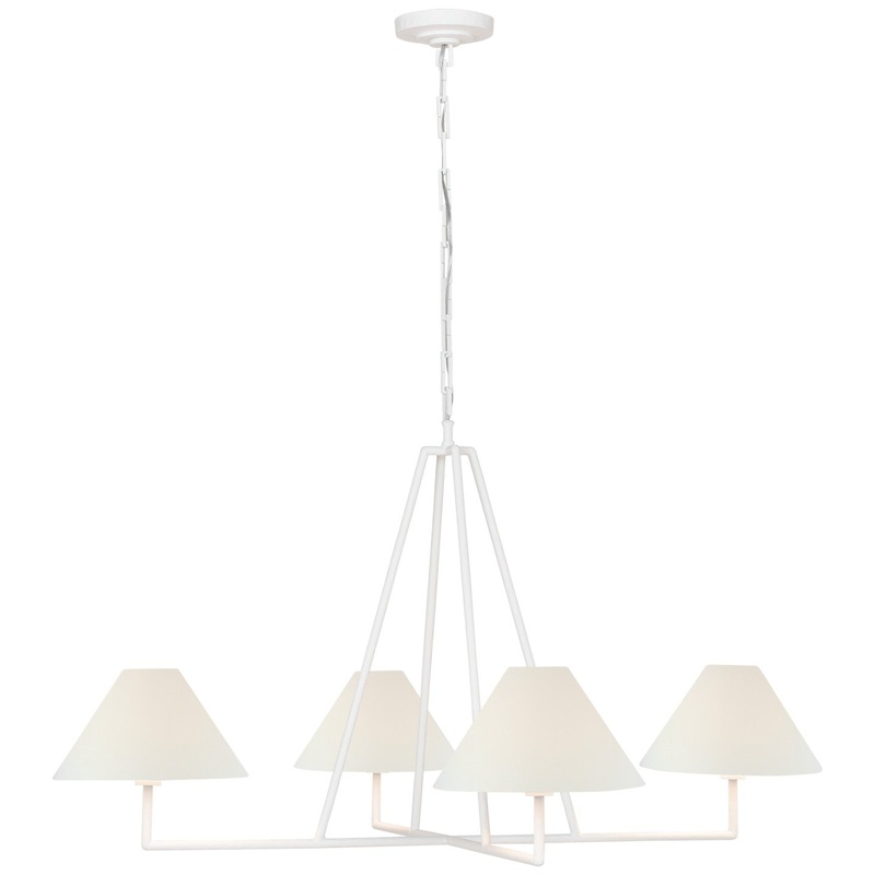 LED Chandelier from the Ashton Collection in Plaster White Finish by Visual Comfort Signature
