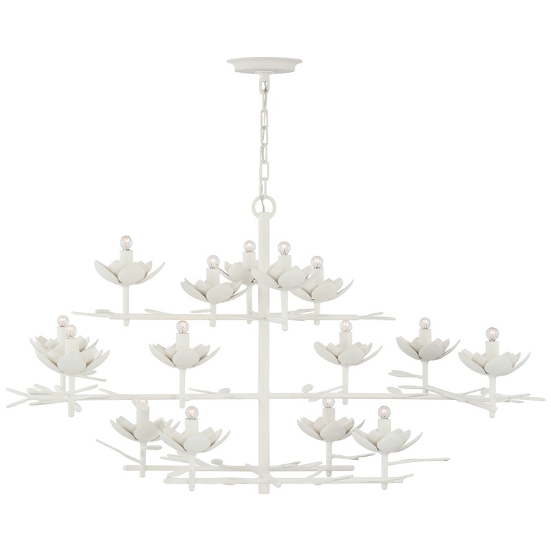 LED Chandelier from the Clementine Collection in Plaster White Finish by Visual Comfort Signature