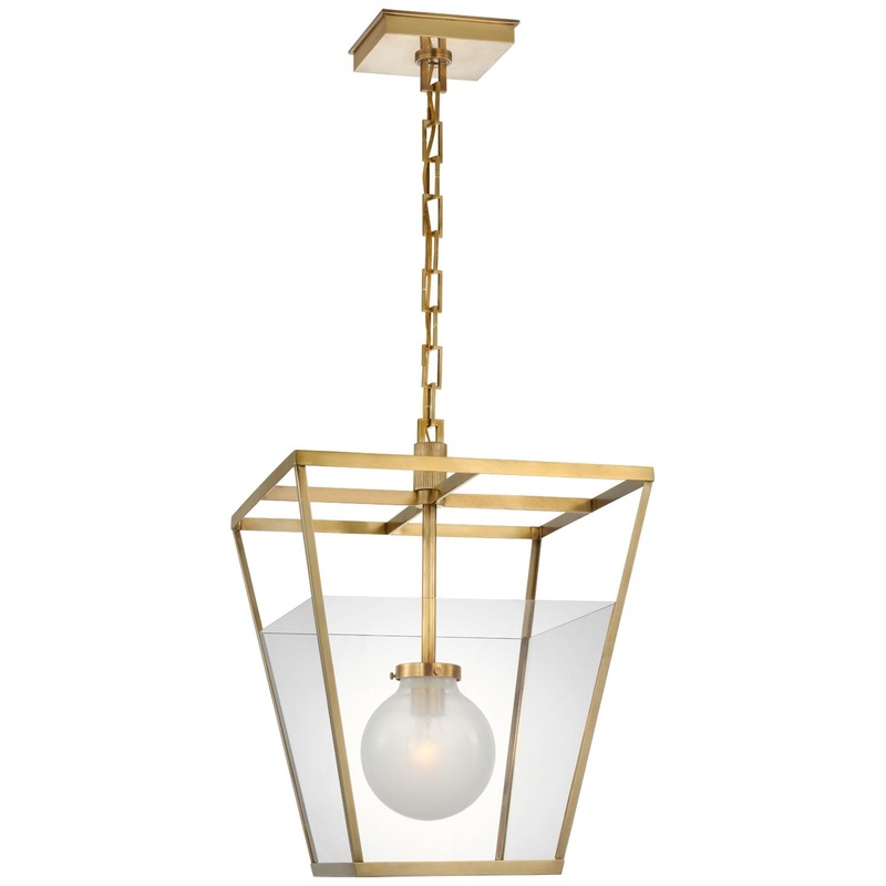 LED Lantern from the Illume Collection in Antique Brass Finish by Visual Comfort Signature