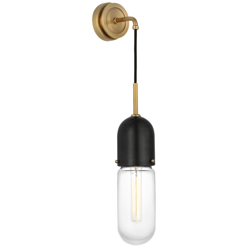 LED Wall Sconce from the Junio Collection in Bronze And Brass Finish by Visual Comfort Signature