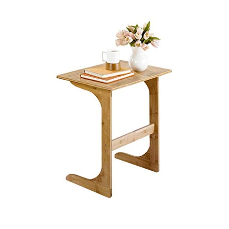 LICHUAN Tavolino da comodino in bamb semplice da comodino, comodino moderno e pigro tavolo per notebook tavolino End Table Facile da montare (Dimensioni: Large)