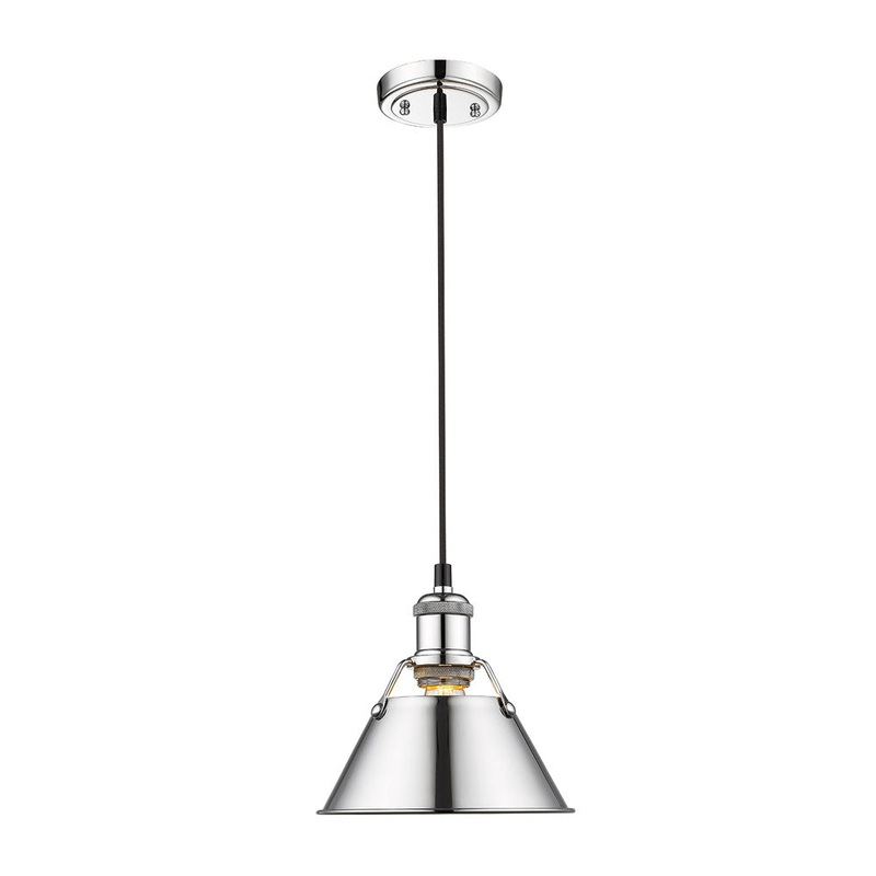 One Light Mini Pendant from the Orwell Collection in Chrome Finish by Golden