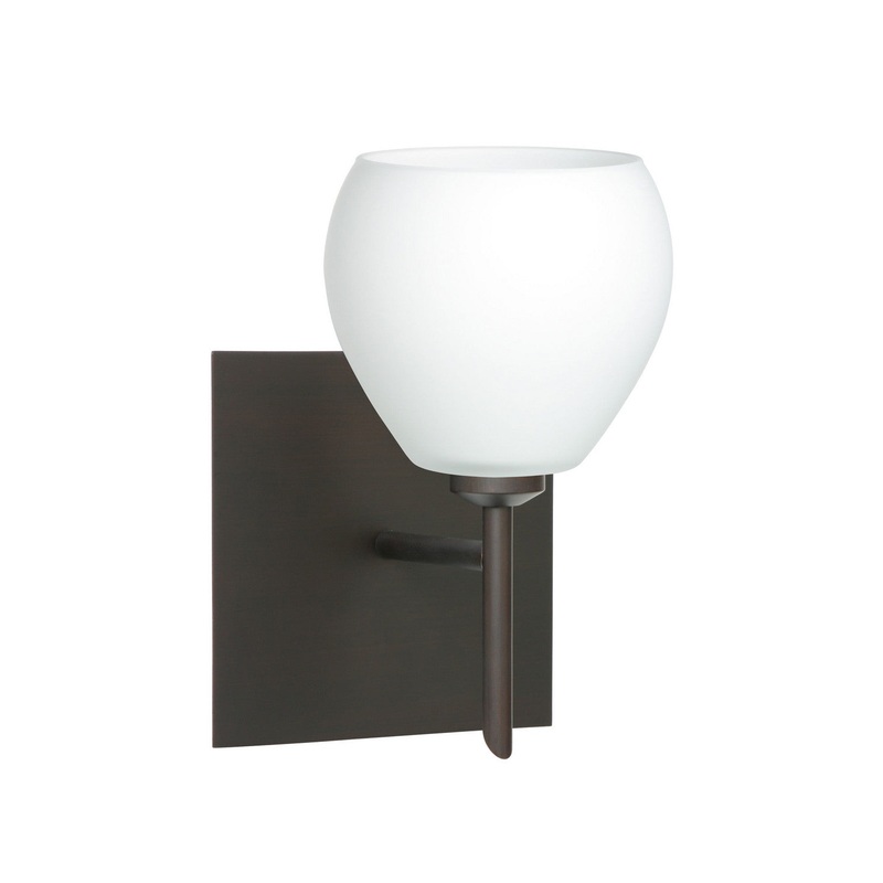 One Light Wall Sconce from the Tay Tay Collection in Bronze Finish by Besa