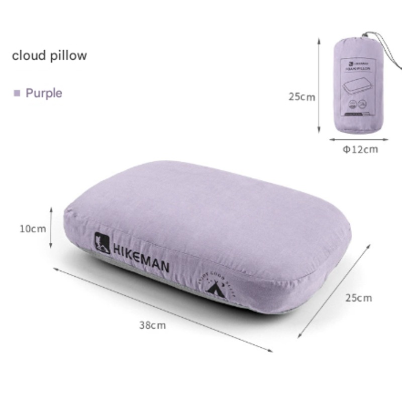 Purple Ergonomic Memory Foam Travel Pillow for Neck Support – Portable & Compact for Camping, Flights, and Napping