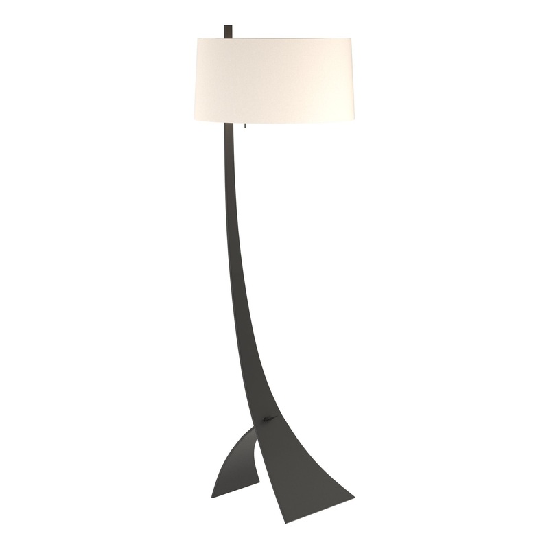 Stasis Floor Lamp Black Flax Shade (SE)