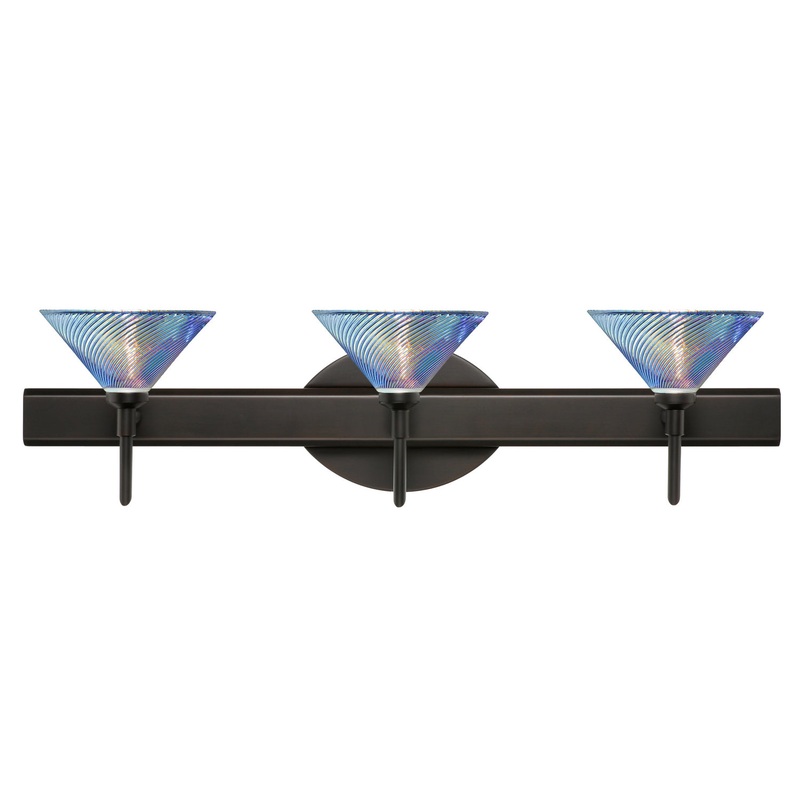 Three Light Wall Sconce from the Kona Collection in Bronze Finish by Besa