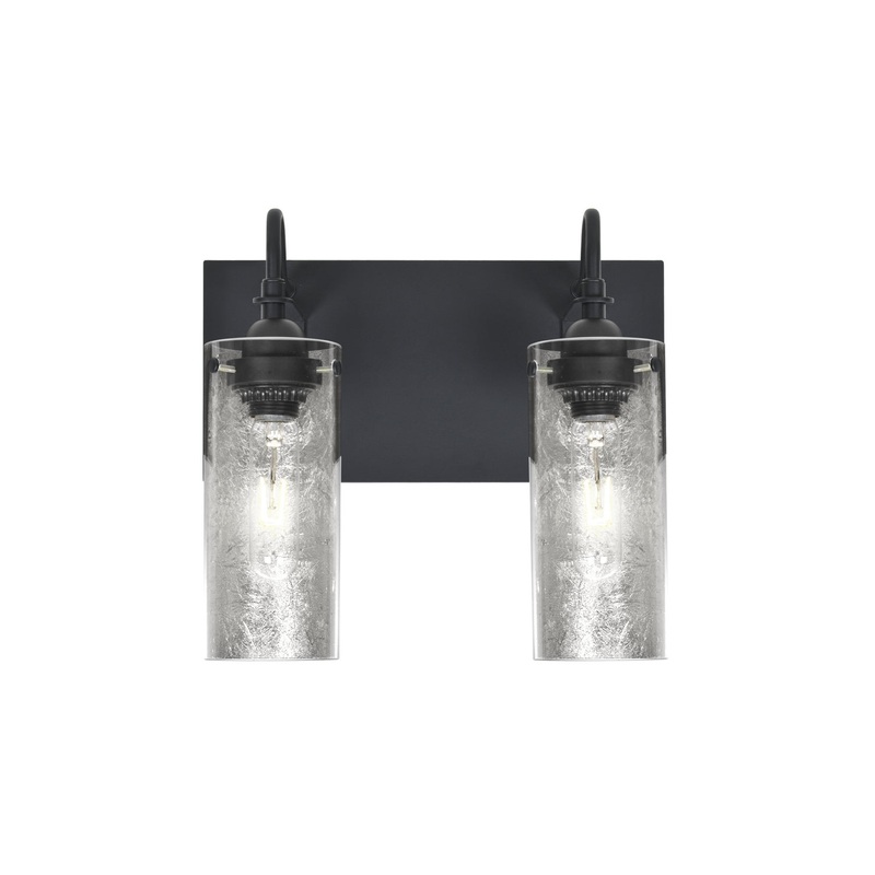Two Light Wall Sconce from the Duke Collection in Black Finish by Besa