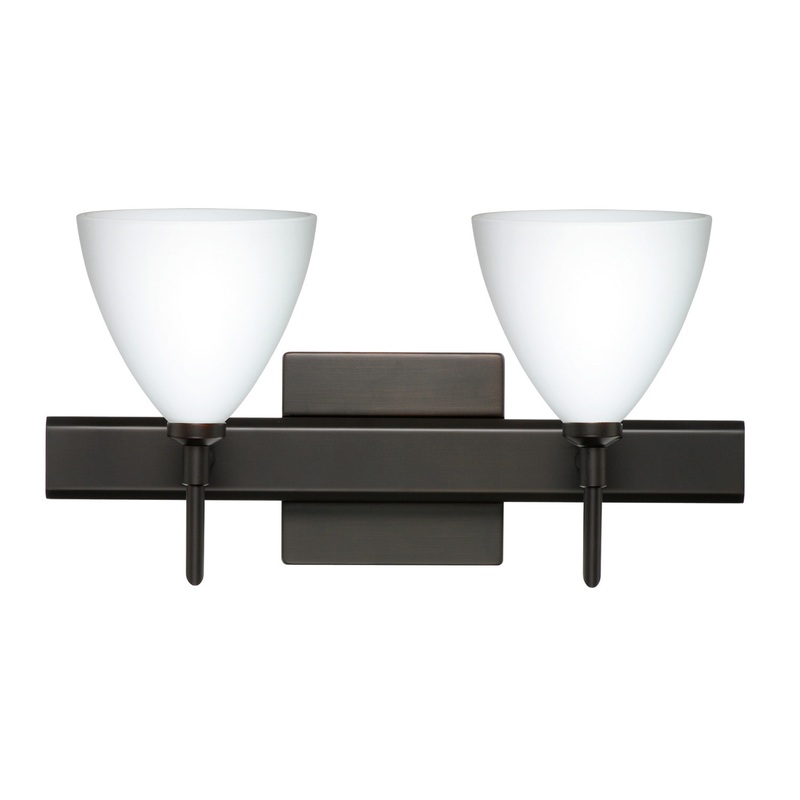 Two Light Wall Sconce from the Mia Collection in Bronze Finish by Besa