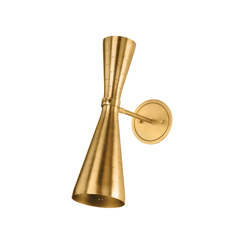 Allanton 2-Light Wall Sconce Aged Brass