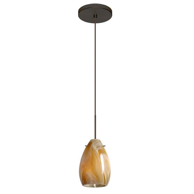 Besa 1XT-1713HN-LED-BR Pera One Light Pendant Bronze