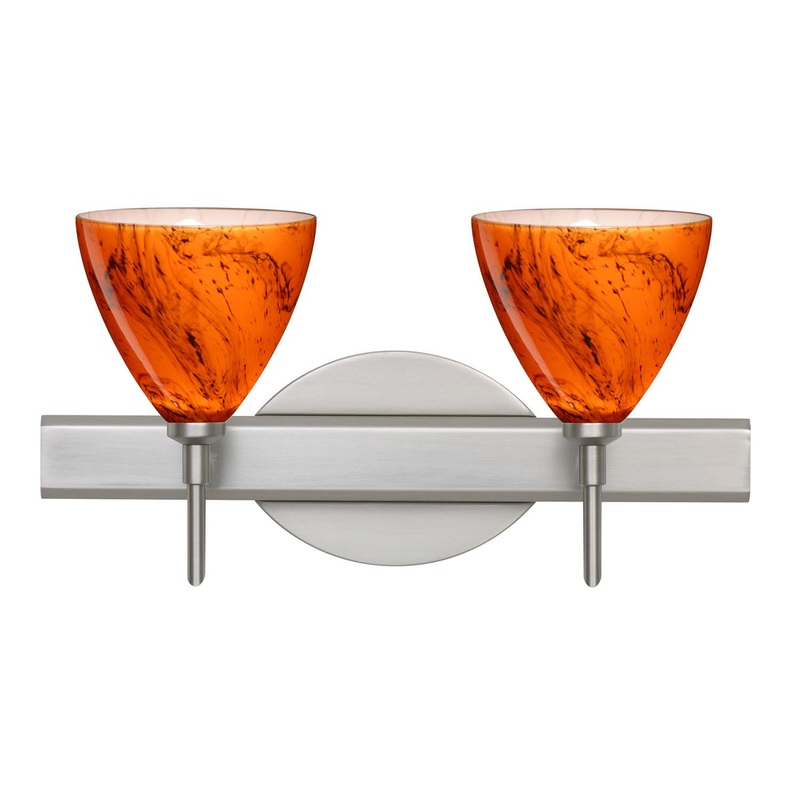 Besa 2SW-1779HB-SN Mia Two Light Wall Sconce Satin Nickel