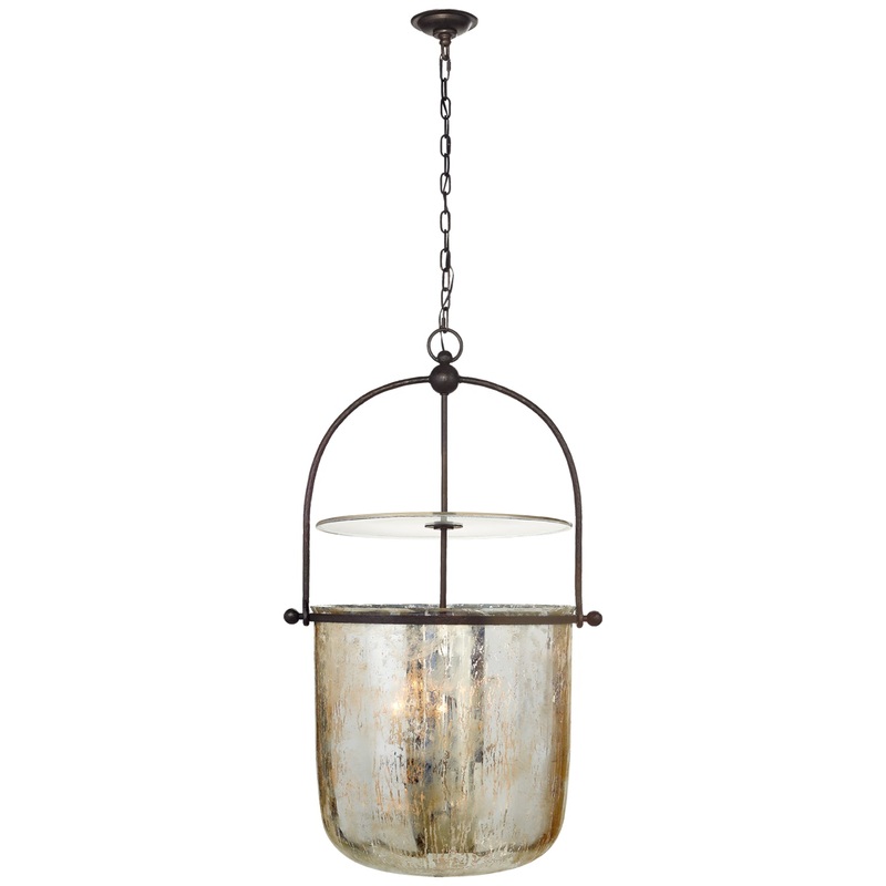Four Light Lantern from the Lorford Collection in Aged Iron Finish by Visual Comfort Signature