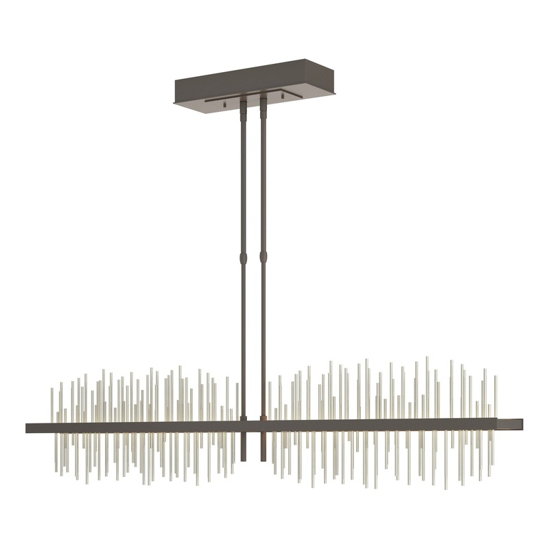 Gossamer Large LED Pendant Dark Smoke Sterling