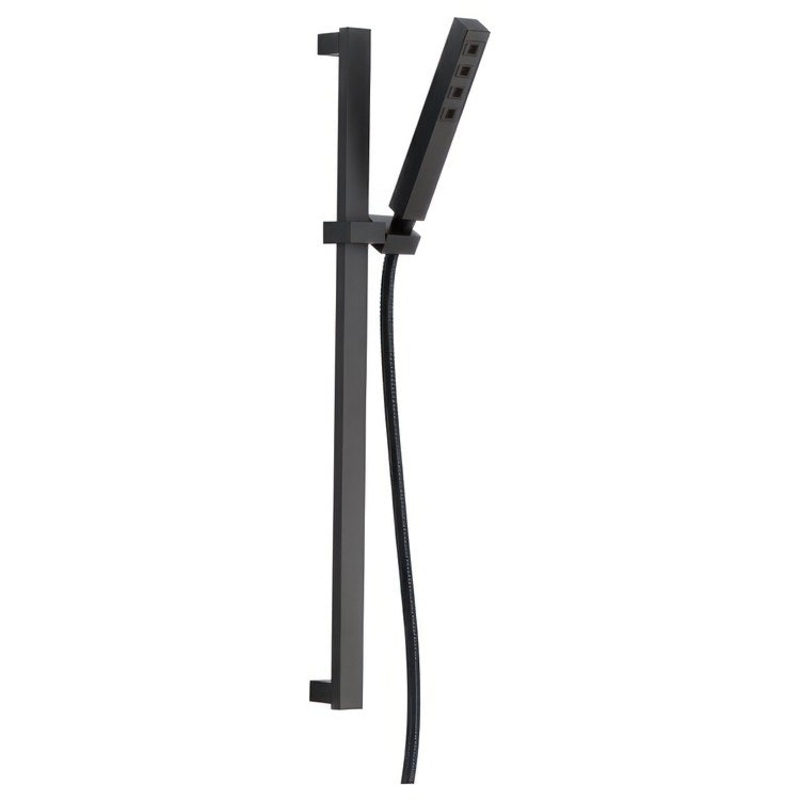 Handshower Set Ara H2Okinetic Wand with Slidebar & Holder Matte Black 1 Function WaterSense 1.75 Gallons per Minute 24 Inch