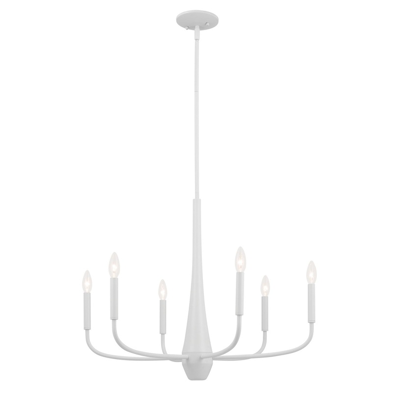 Kichler 52525WH Six Light Chandelier, White