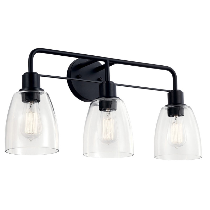 Kichler 55102BK Three Light Bath, Black