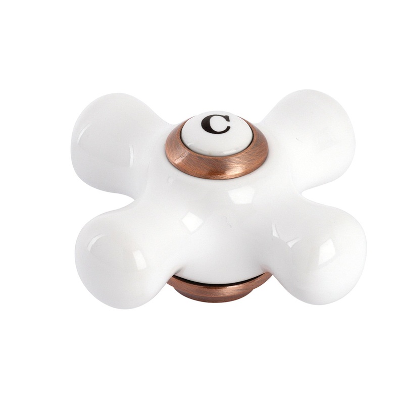 KSH395PXACC Cold Porcelain Cross Handle, Antique Copper