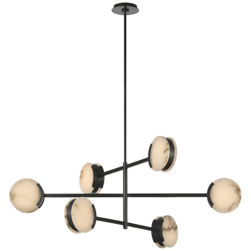 LED Chandelier from the Melange Collection in Bronze Finish by Visual Comfort Signature