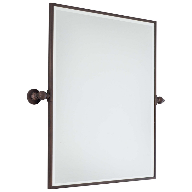 Mirror from the Pivot Mirrors Collection in Dark Brushed Bronze (Plated) Finish by Minka-Lavery