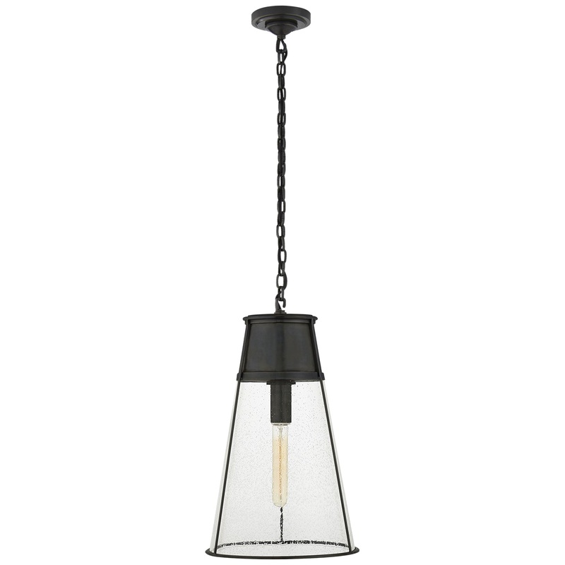 One Light Pendant from the Robinson Collection in Bronze Finish by Visual Comfort Signature