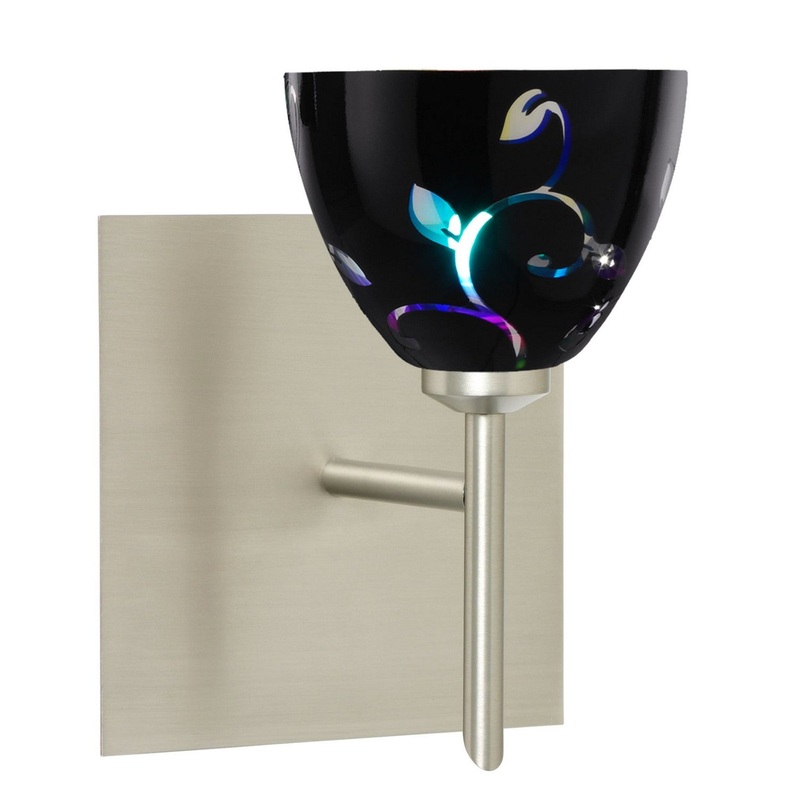 One Light Wall Sconce from the Divi Collection in Satin Nickel Finish by Besa