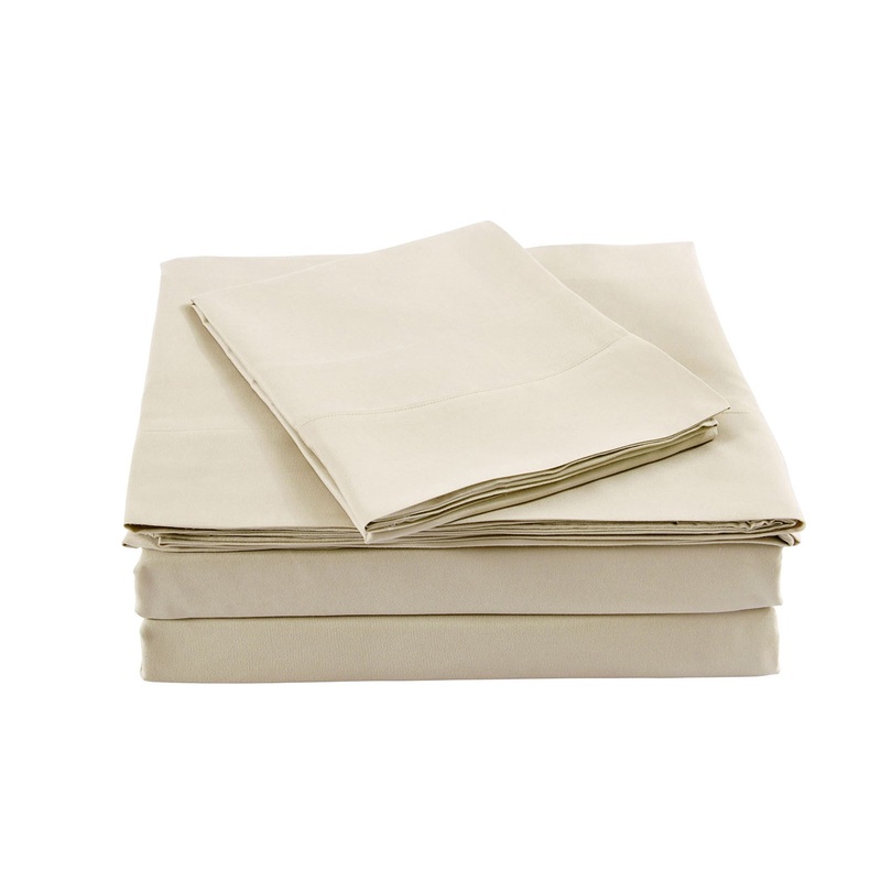 Royal Comfort Bamboo Blended Sheet & Pillowcases Set 1000TC Ultra Soft Bedding – King – Ivory