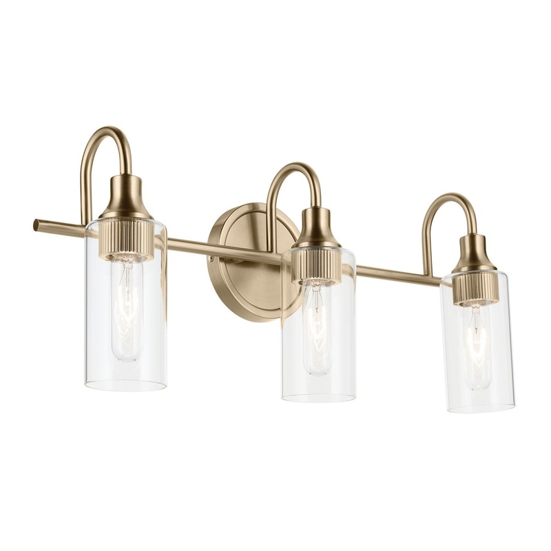 Three Light Bath from the Kavi Collection in Champagne Bronze Finish by Kichler