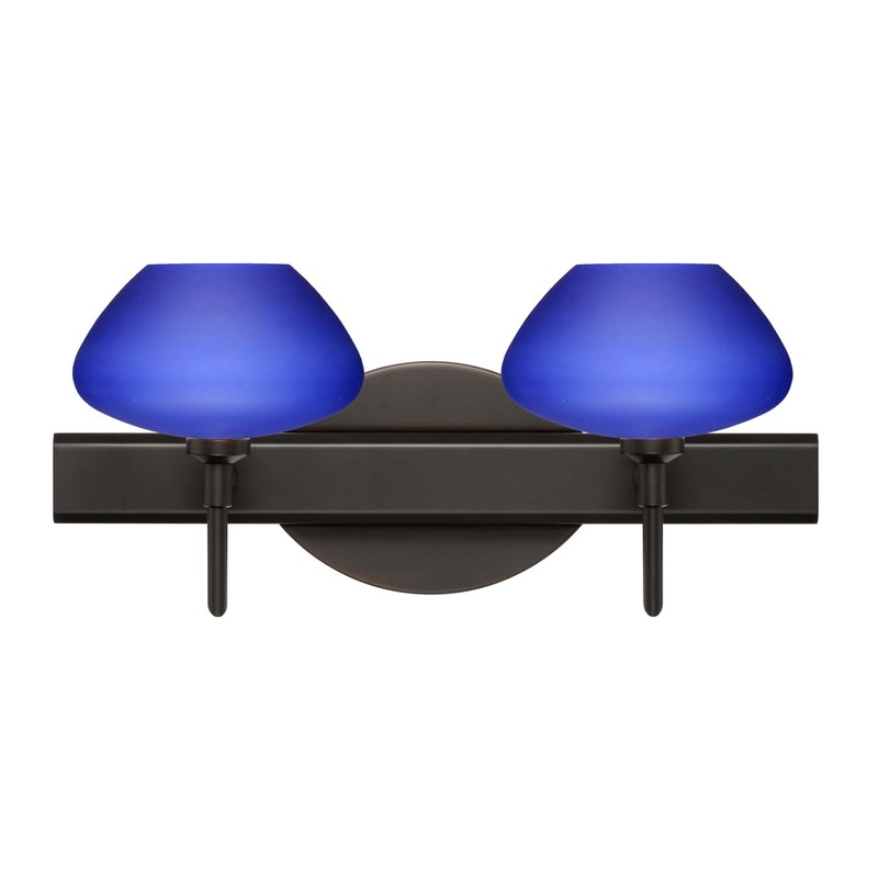 Two Light Wall Sconce from the Peri Collection in Bronze Finish by Besa