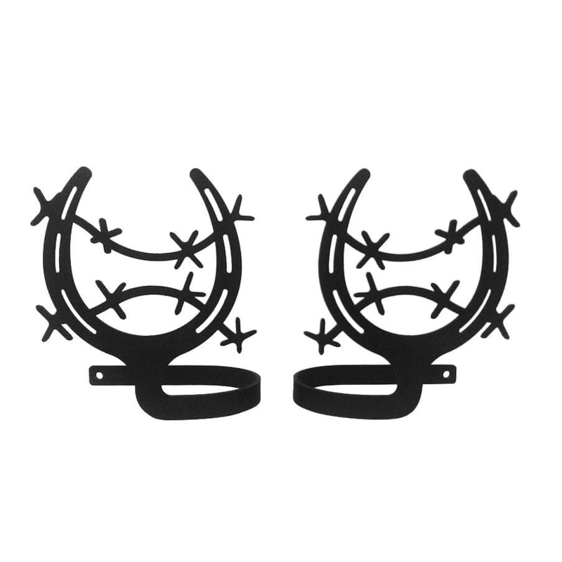 Village Wrought Iron CUR-TB-142 Horseshoe Curtain Tie Backs (pair)