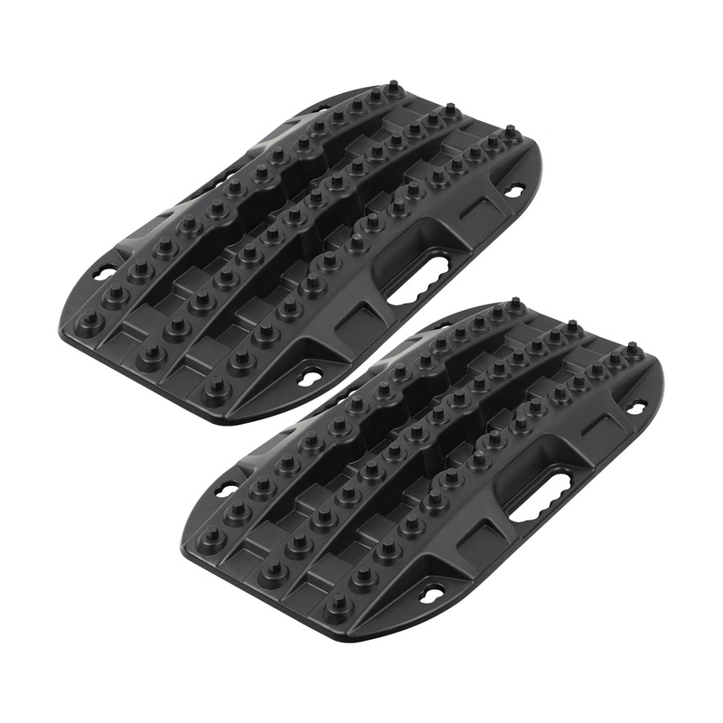 X-BULL Mini Recovery Tracks Traction Boards Sand Mud Snow 4WD 4×4 Vehicle 1 Pair Black