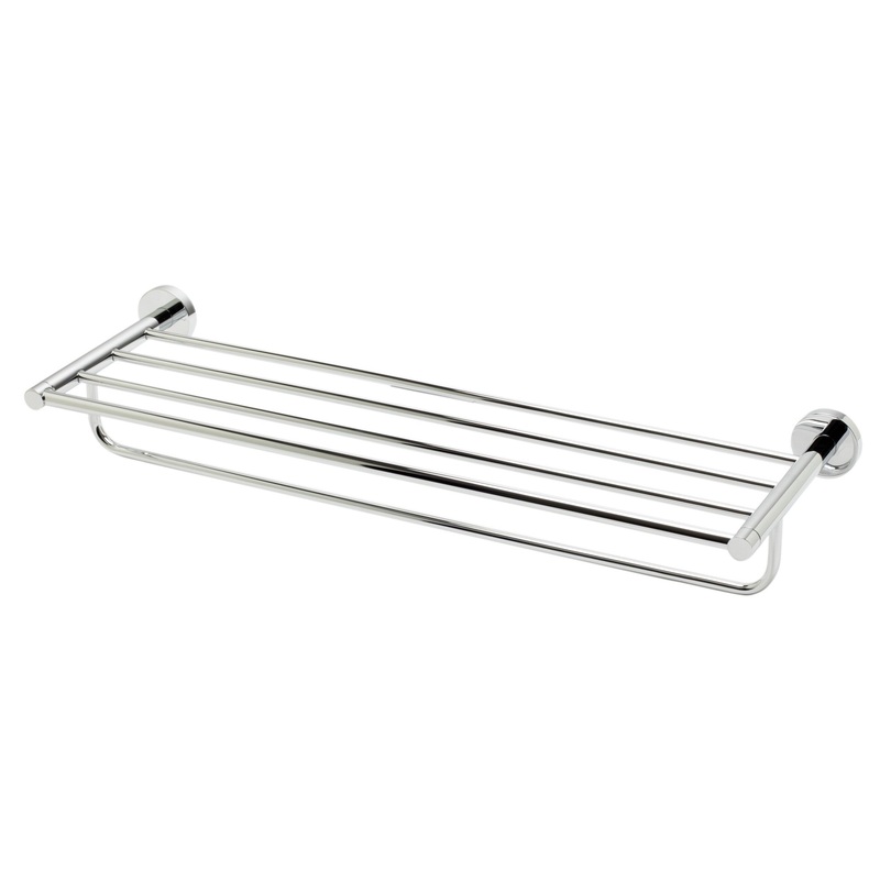 ALFI brand AB9538-PC Polished Chrome 26 inch Towel Bar & Shelf Bathroom Accessory