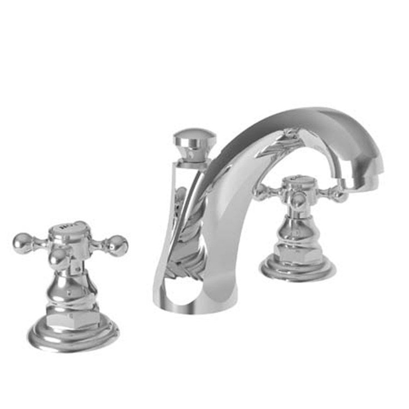 Astor Two Handle Widespread Bathroom Faucet with Lever Handles with Drain – Polished Brass Uncoated