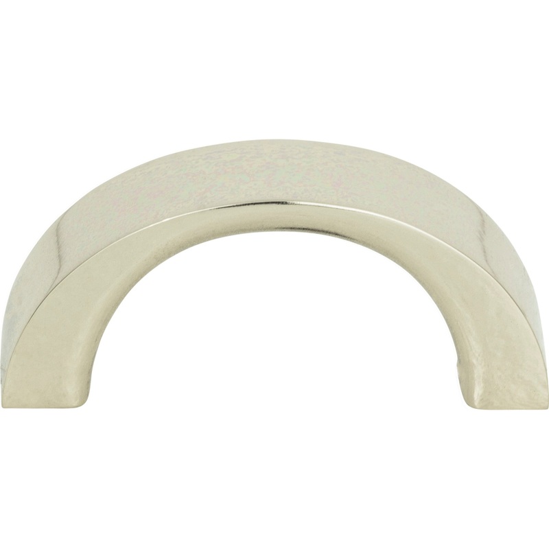 Atlas Homewares Tableau Curved Pull 1 7/16 Inch (c-c) Polished Nickel