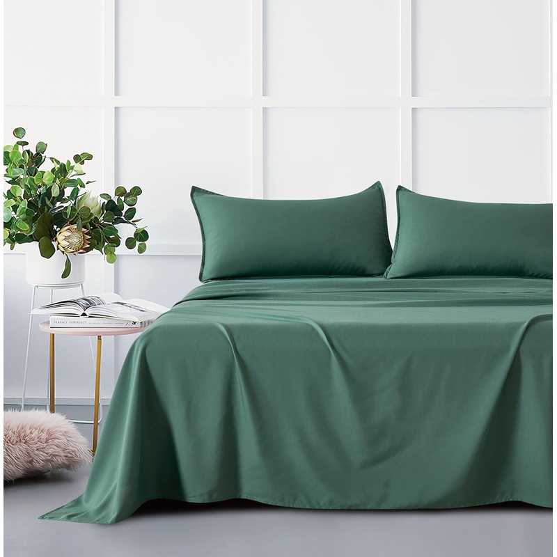 Bamboo Microfibre Sheet Set – Green – Queen