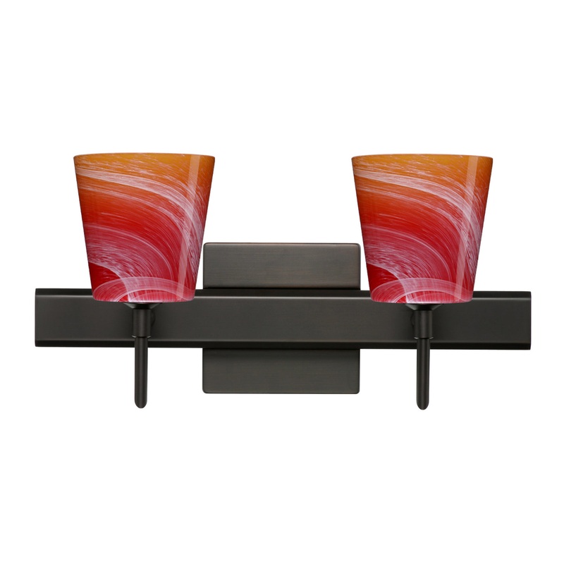 Besa 2SW-5131SL-BR-SQ Canto Two Light Wall Sconce Bronze (Discontinued)