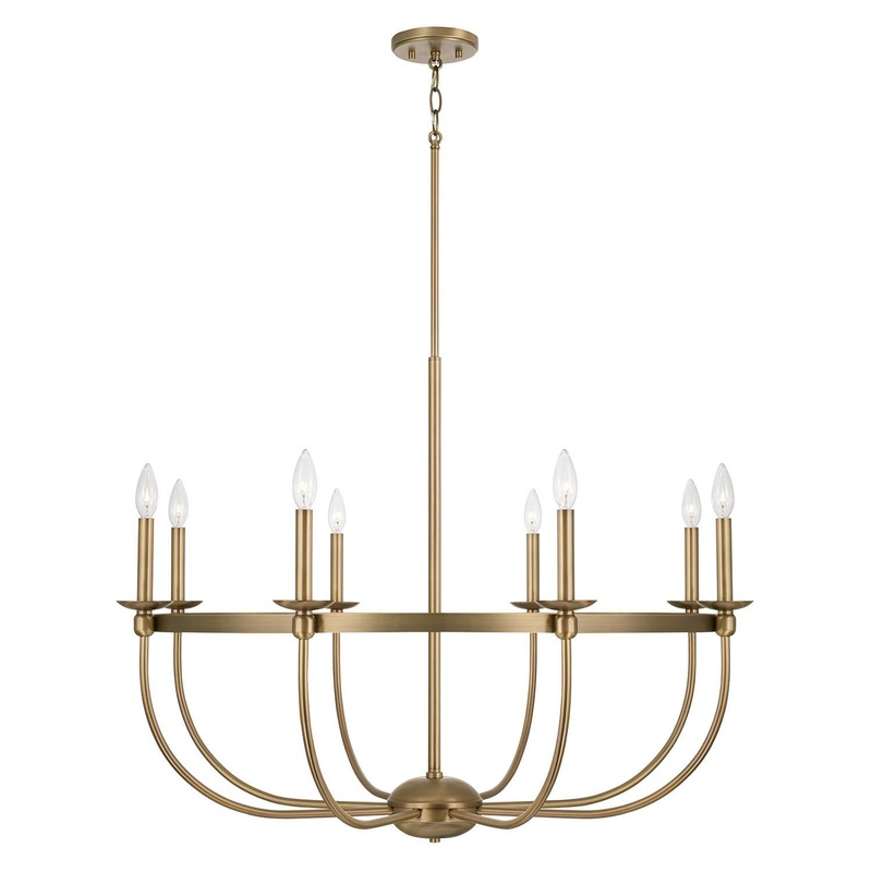 Capital Lighting 425181AD Rylann 8 Light Chandelier Aged Brass