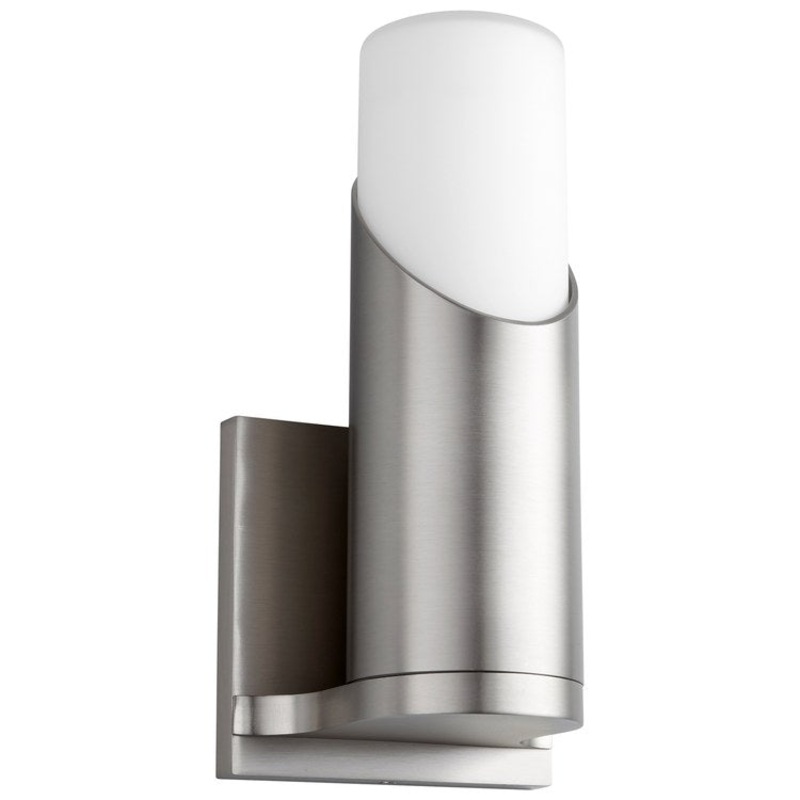 Ellipse Single-Light Wall Sconce with Glass Shade – Satin Nickel