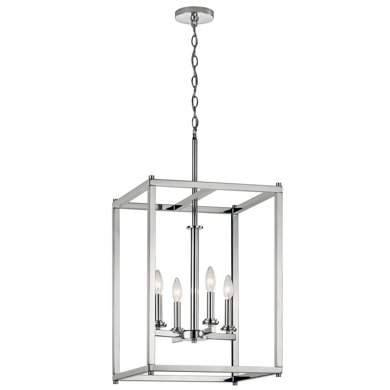 Kichler 43998CH Four Light Foyer Pendant, Chrome