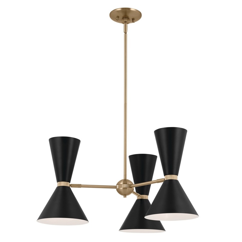 Kichler 52565CPZBK Six Light Chandelier, Champagne Bronze