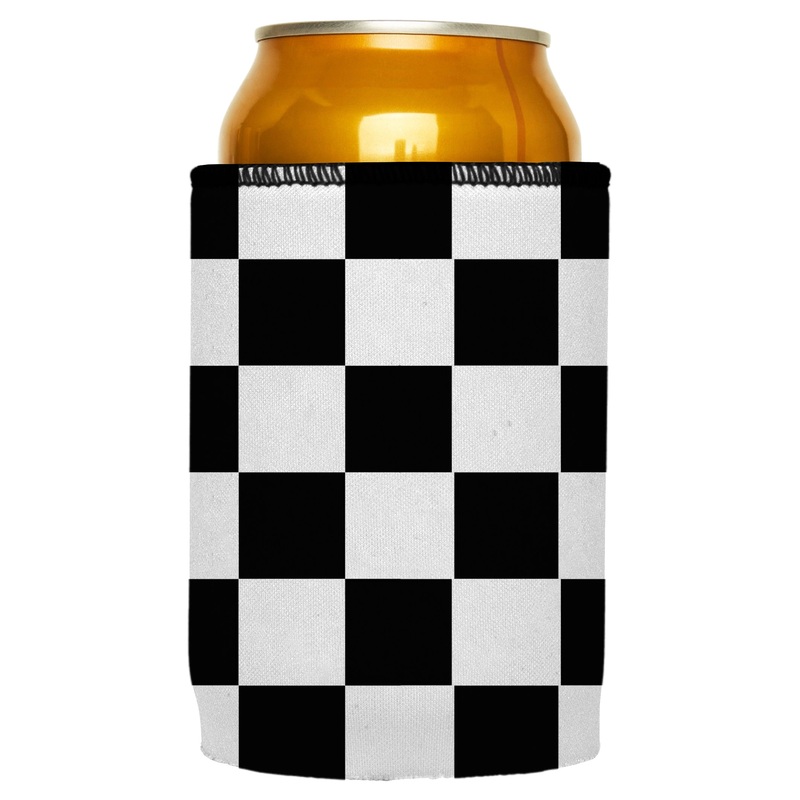 Large Checkerboard Stubby Cooler – Standard
