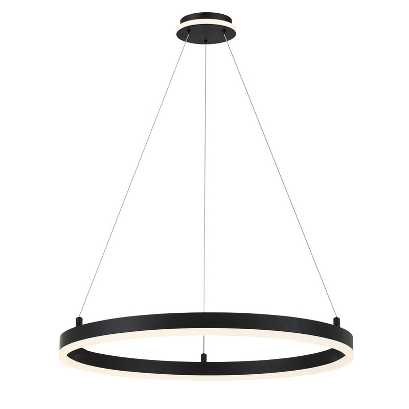 LED Pendant from the Recovery Collection in Matte Black Finish by George Kovacs