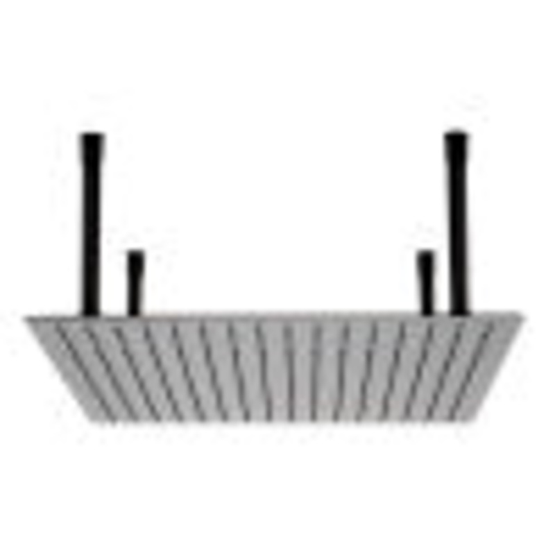 Matte Black Stainless Steel 20″ Square Ultra-Thin Rain Shower Head