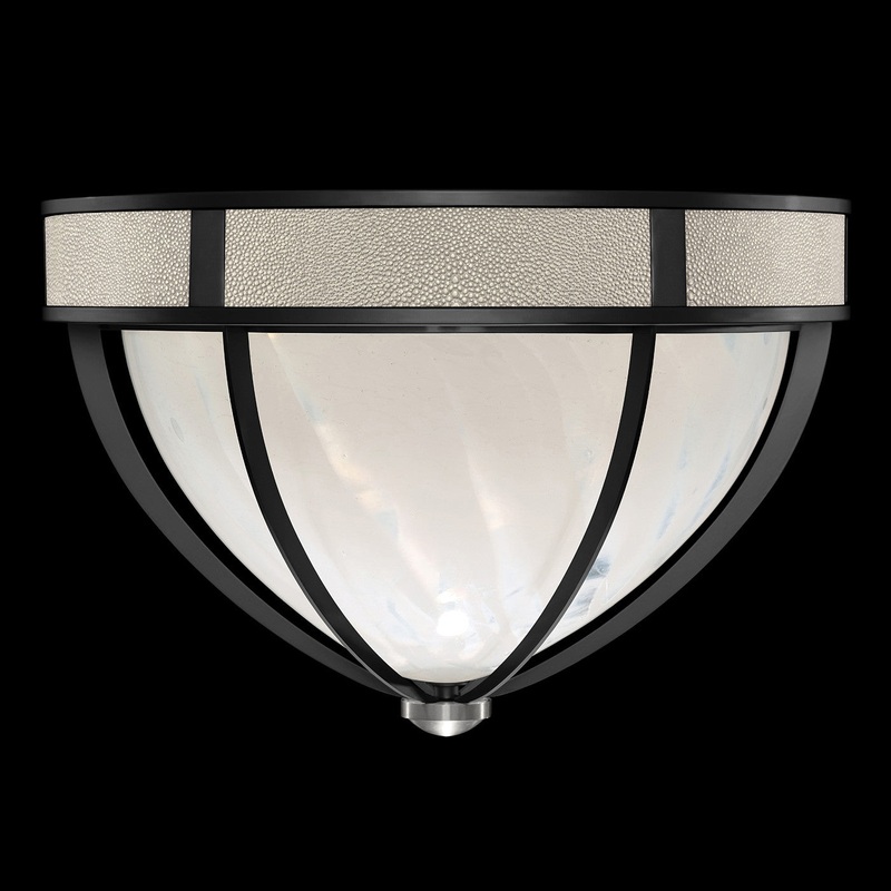 Mirage 18.75″W Round Flush Mount Black Iron/Nickel/Coco