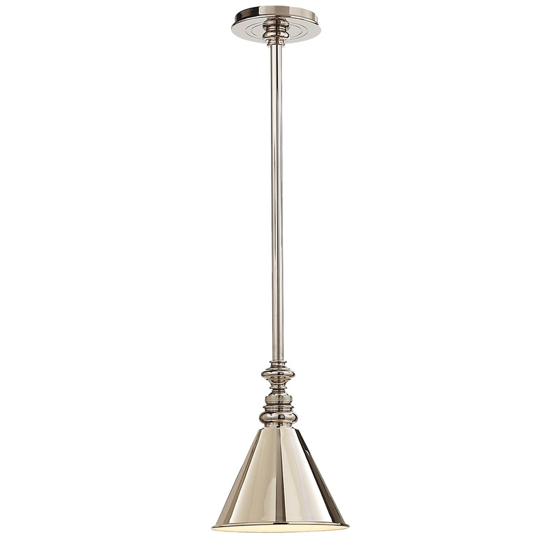 One Light Pendant from the Boston Collection in Polished Nickel Finish by Visual Comfort Signature