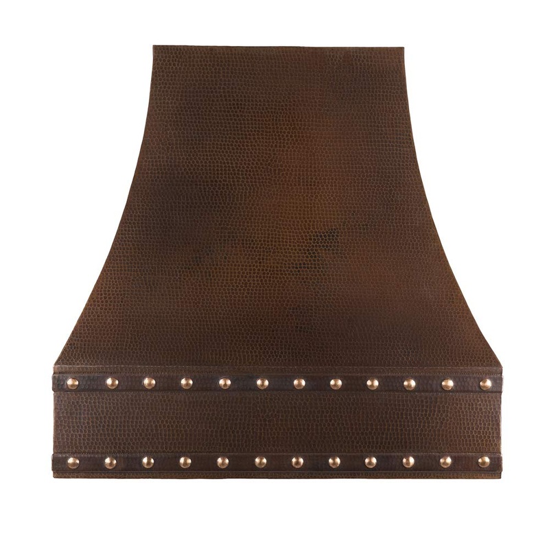 Premier Copper Products HV-CORREA36-C2036BP1-TW 1250 CFM Hand Hammered Copper Wall Mounted Correa Range Hood – Screen Filters
