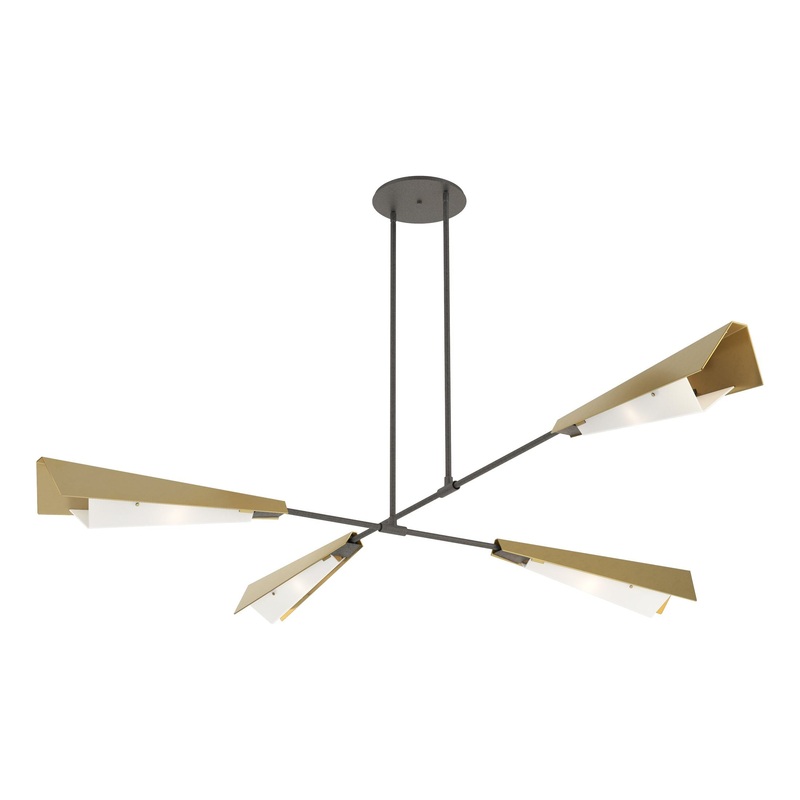 Vertex Large Pendant/Semi-Flush Natural Iron Modern Brass