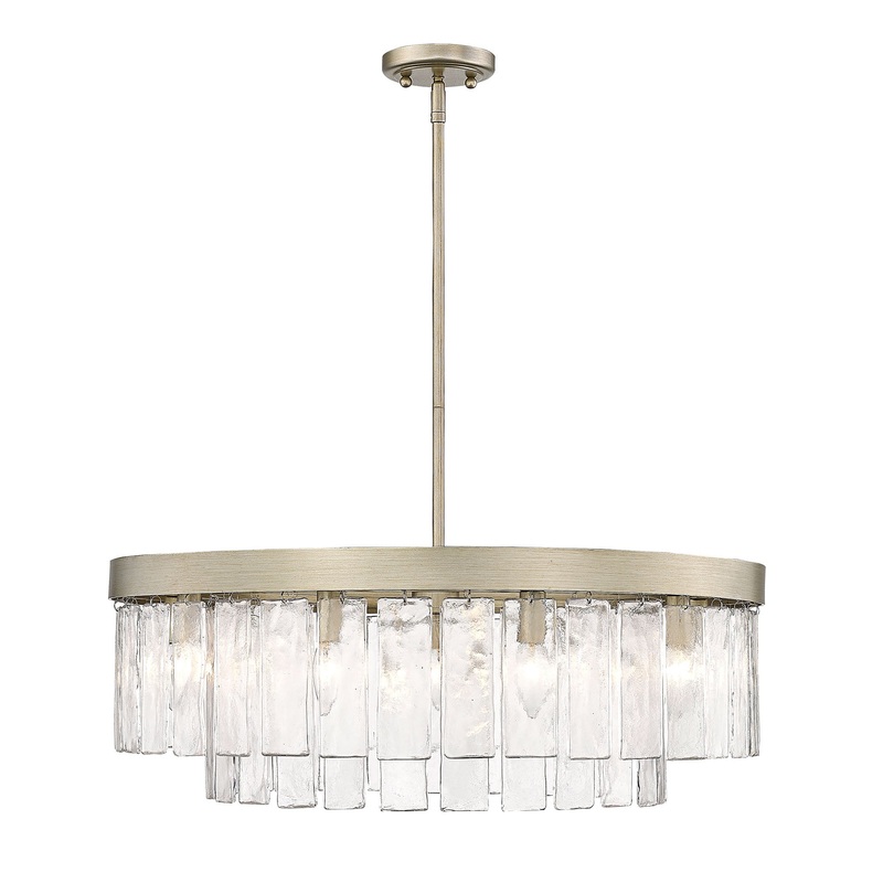 Ciara WG White Gold 9 Light Chandelier