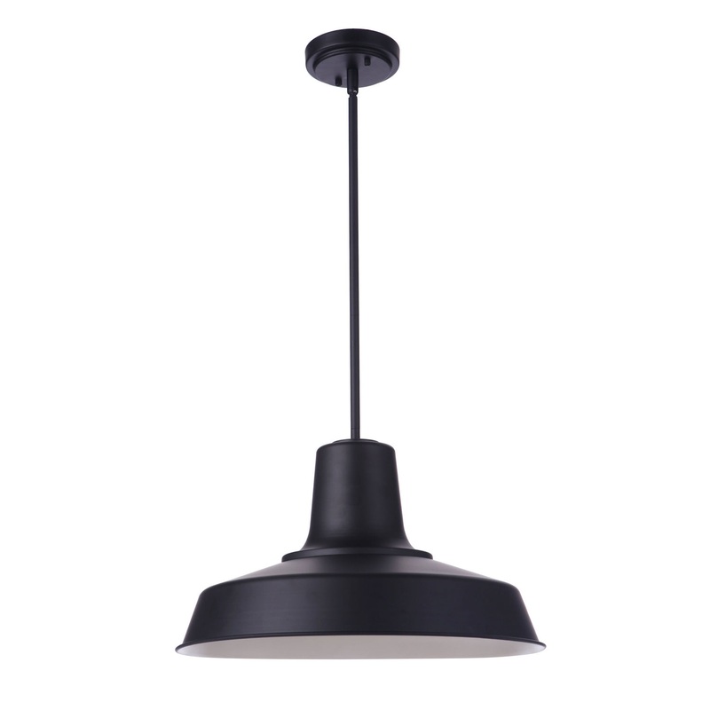 Craftmade ZA5711-MN Briscoe One Light Outdoor Pendant Midnight