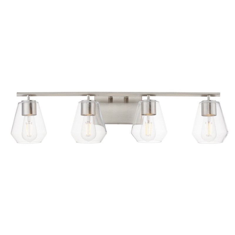 Geode 4-Light Bath Vanity Satin Nickel