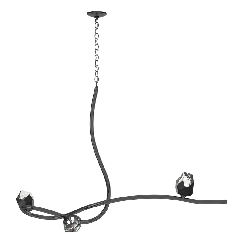 Glacier 3-Light Pendant Ink Black Crystal (BP)